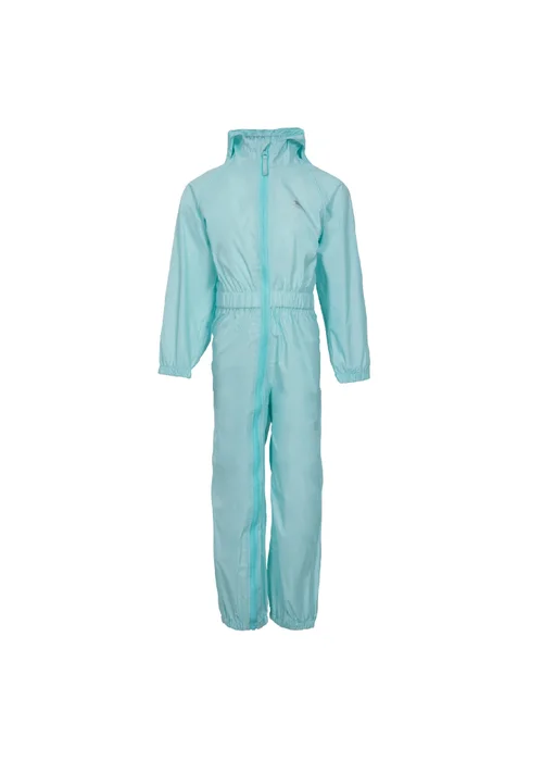 Trespass Baby Sea Blue Button Rain Suit (1-2yrs) - 1-1.5 Yrs Image 1