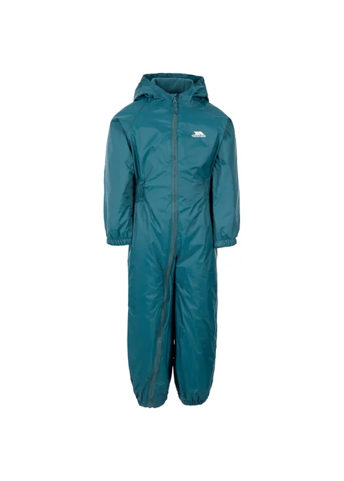 Trespass Baby Teal Button Rain Suit (1-2yrs) - 1.5-2 Yrs Image 1