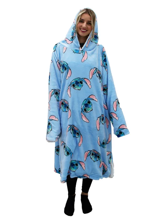 Disney Stitch Hooded Wearable Snuggle Fleece - Small Image 1