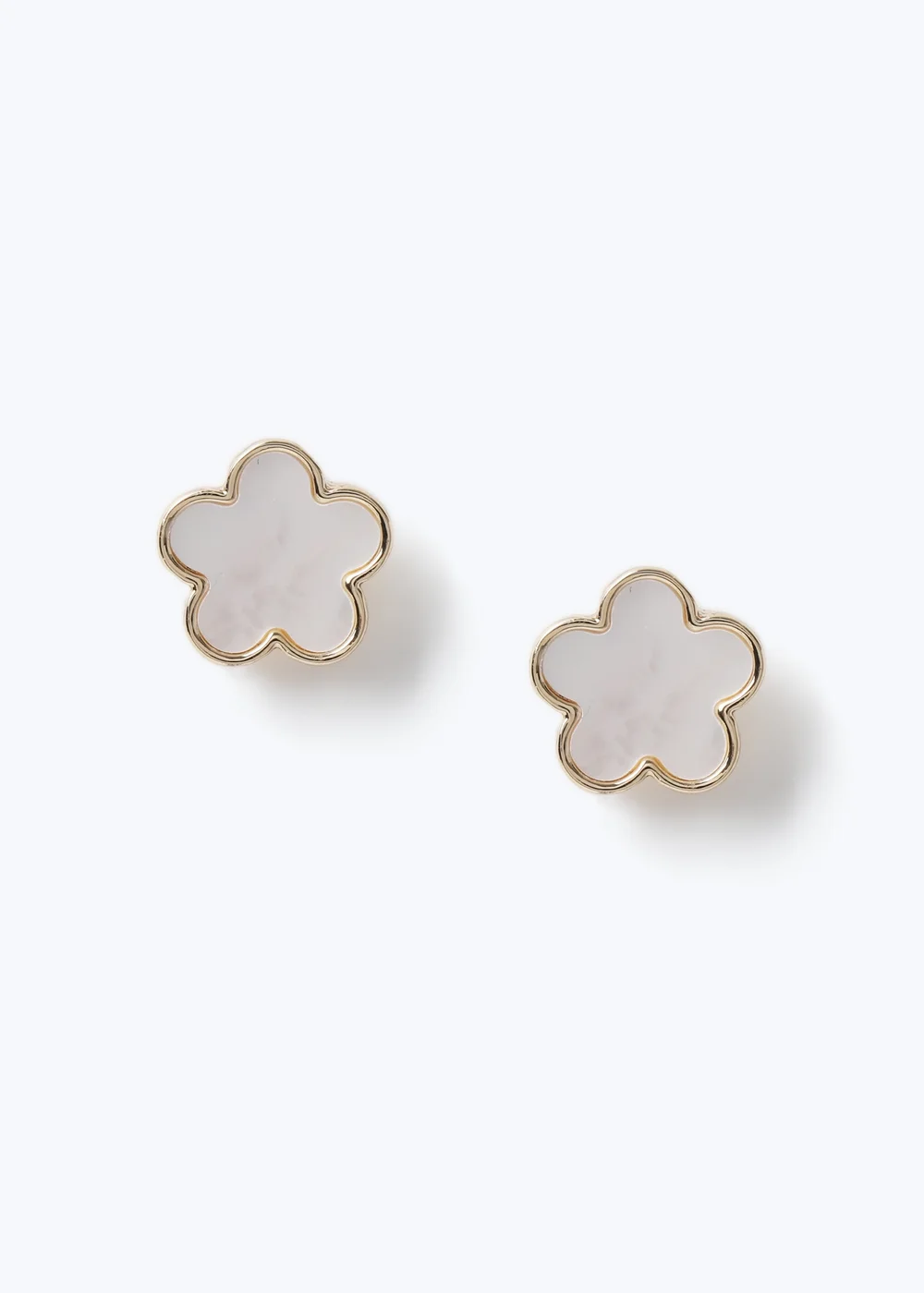 White Flower Earrings - One Size Image 1