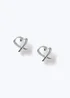 Muse Silver Heart Earrings - One Size Image 2