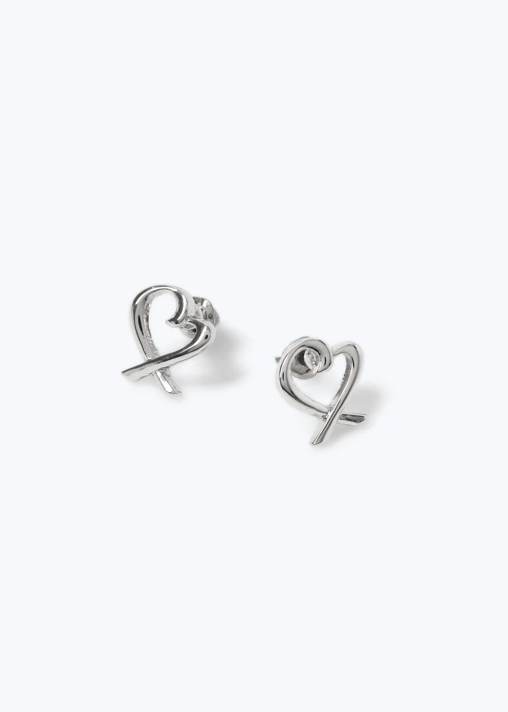 Muse Silver Heart Earrings - One Size Image 1