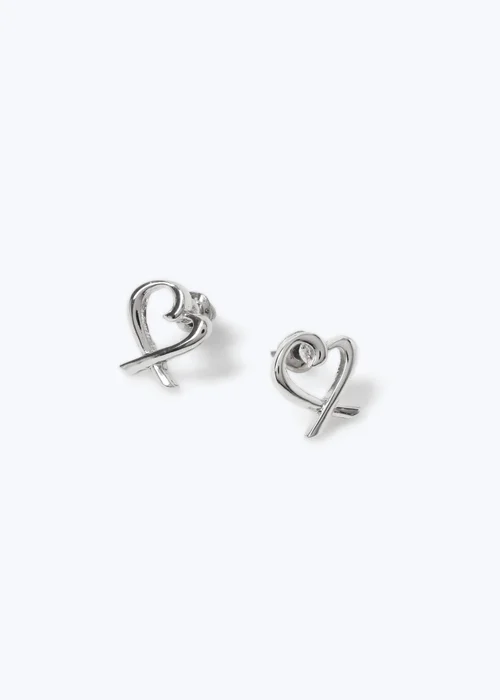 Muse Silver Heart Earrings - One Size Image 1