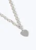 Muse Silver Heart Chunky Chain Necklace - One Size Image 2