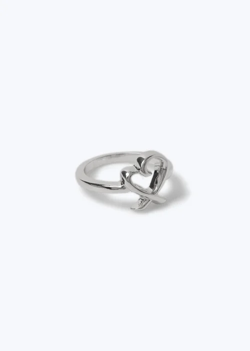 Muse Silver Heart Ring - One Size Image 1