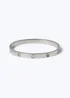 Silver Diamond Bangle - One Size Image 1