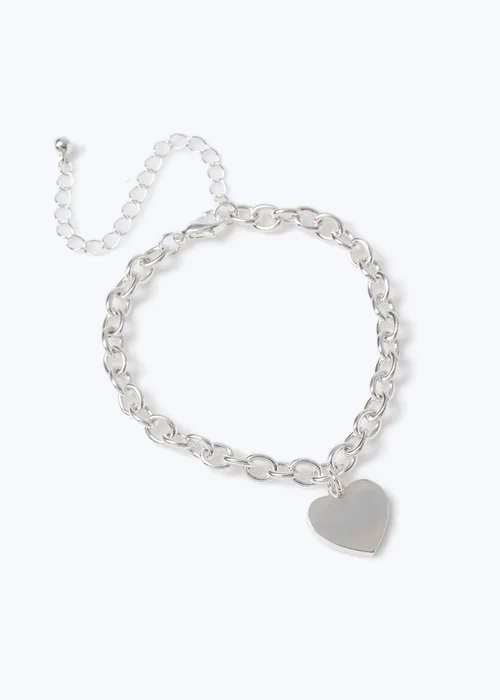 Muse Silver Chunky Chaim Heart Bracelet - One Size Image 2