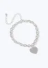 Muse Silver Chunky Chaim Heart Bracelet - One Size Image 2