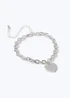 Muse Silver Chunky Chaim Heart Bracelet - One Size Image 1
