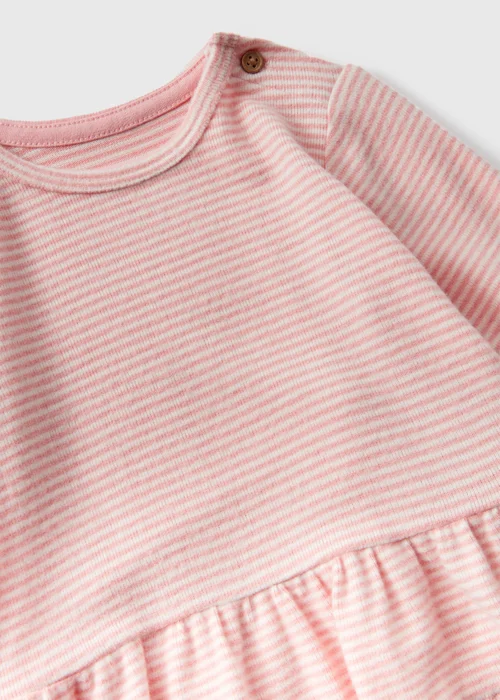 Baby Pink Stripe Top & Leggings Set (Newborn-23mths) - Age 0 - 3 Months Image 2