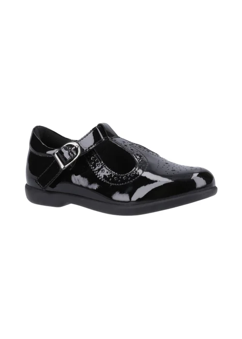 Hush Puppies Girls Black Britney Patent Junior School Shoes (Younger 10-Older 2) - 1 Infants Image 2