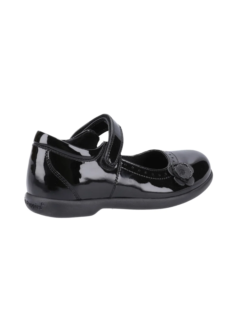 Hush Puppies Girls Black Bethany Patent Junior School Shoes (Younger 10-Older 2) - Size 2 Image 3