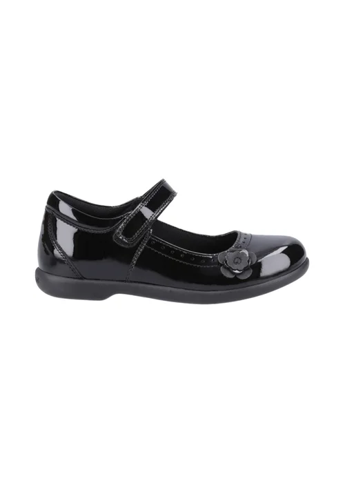 Hush Puppies Girls Black Bethany Patent Junior School Shoes (Younger 10-Older 2) - Size 2 Image 1