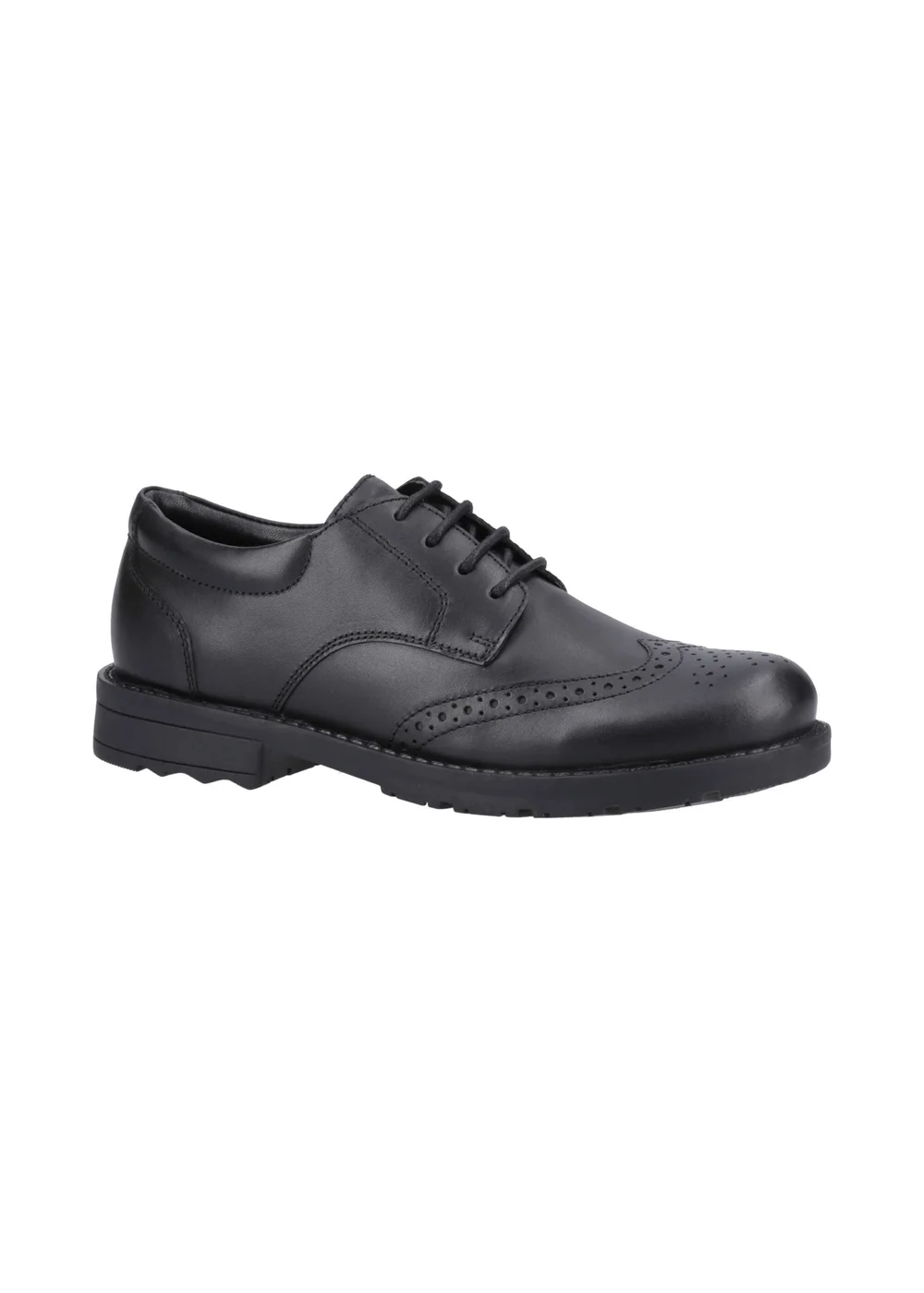 Hush Puppies Boys Black Brian Senior School Shoes (Older 3-6) - 3 Image 2