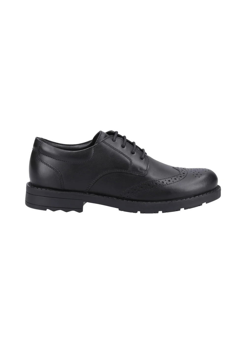 Hush Puppies Boys Black Brian Senior School Shoes (Older 3-6) - 3 Image 1