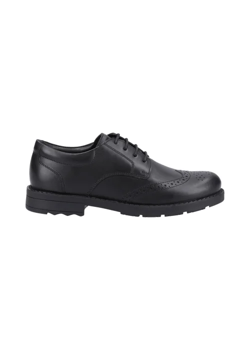 Hush Puppies Boys Black Brian Senior School Shoes (Older 3-6) - 3 Image 1