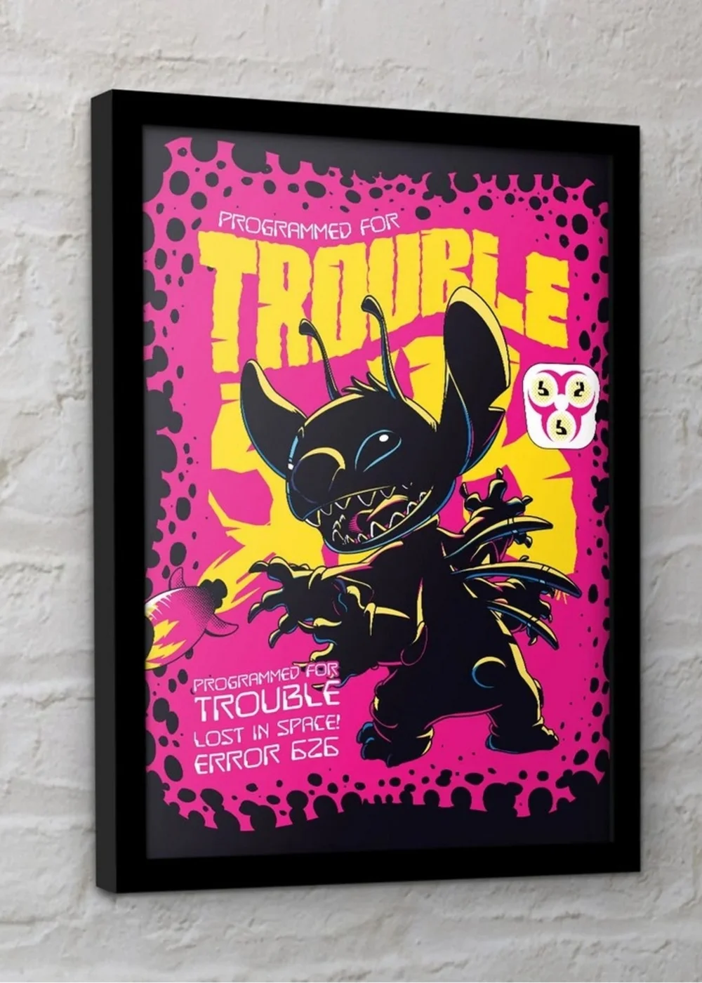 Disney Stitch Black Comic 2 Stitch Framed Poster (45cm x 35cm) - One Size Image 2