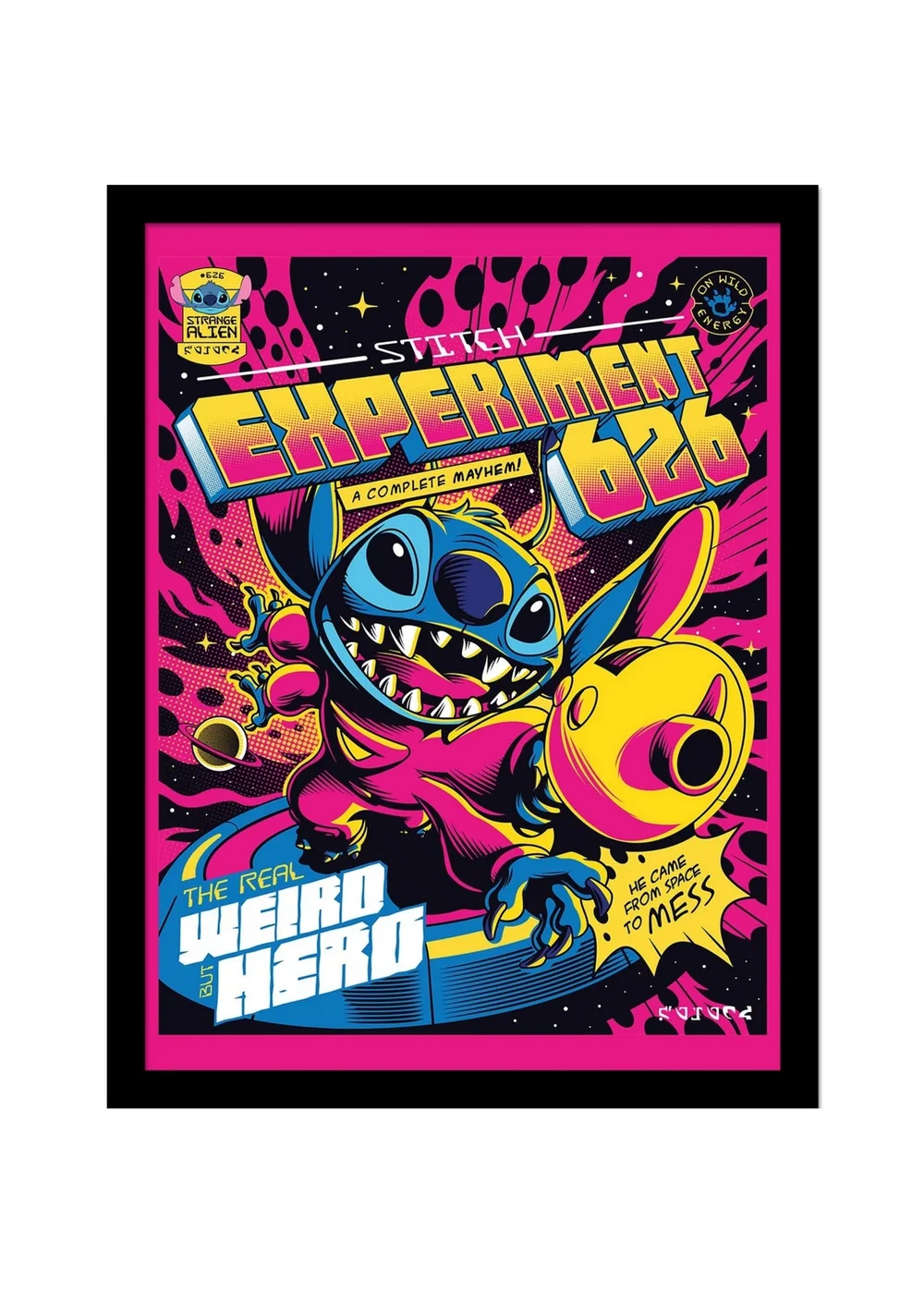 Disney Stitch Comic 4 Framed Poster (45cm x 35cm) - One Size Image 1