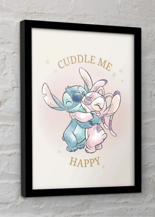 Disney Stitch Cuddle Me Framed Poster (45cm x 35cm) - One Size Image 2