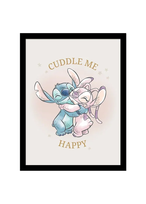 Disney Stitch Cuddle Me Framed Poster (45cm x 35cm) - One Size Image 1