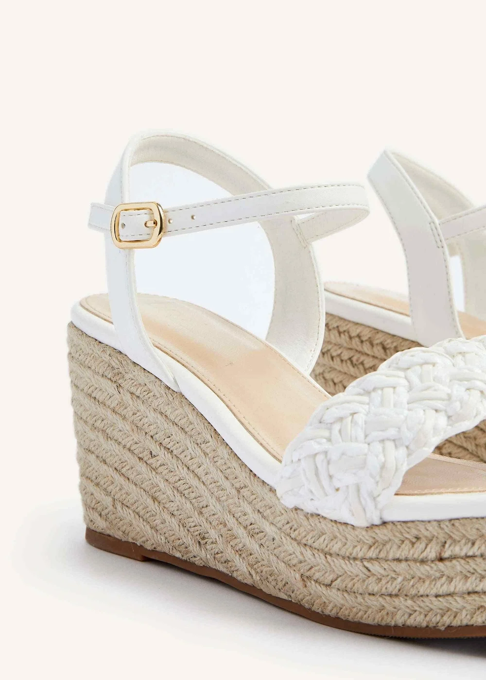 Linzi Eden What Faux Leather Plaited Espadrille Inspired Wedge - 3 Image 4