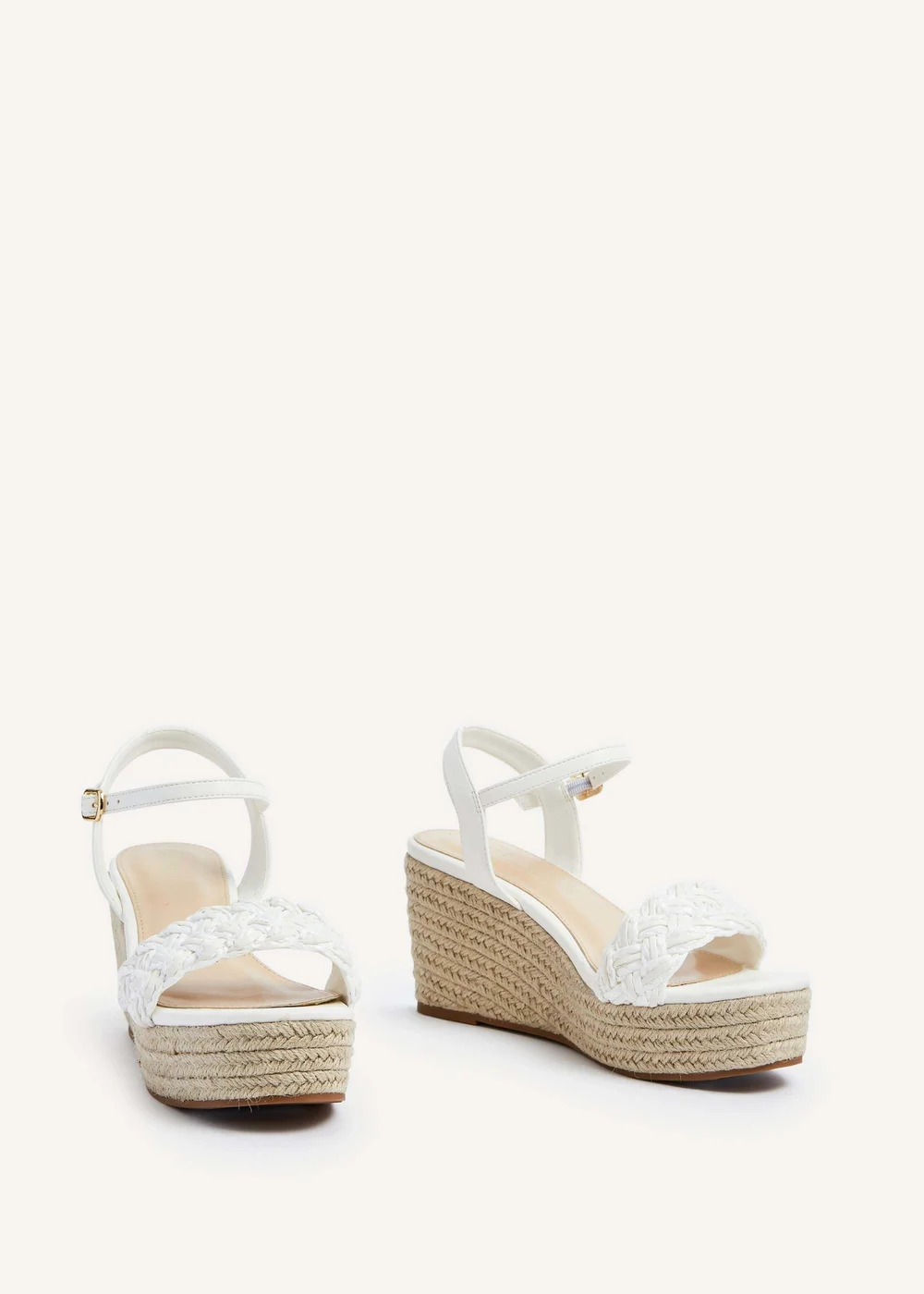 Linzi Eden What Faux Leather Plaited Espadrille Inspired Wedge - 3 Image 3