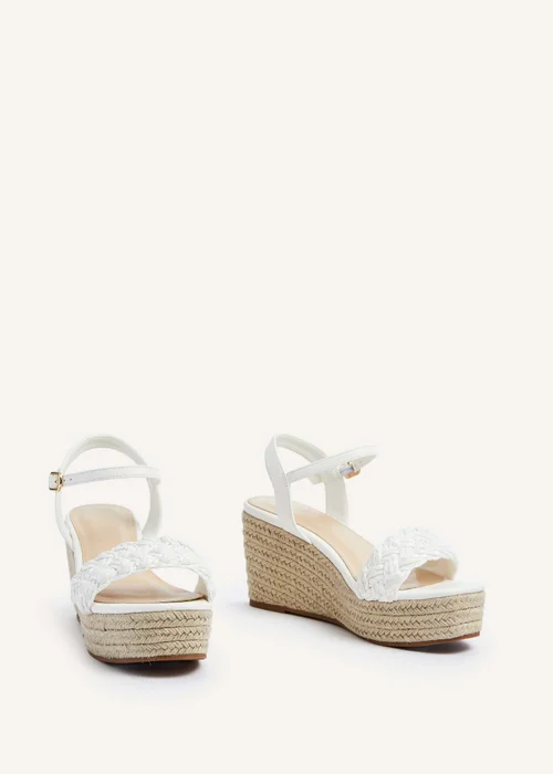 Linzi Eden What Faux Leather Plaited Espadrille Inspired Wedge - 3 Image 3
