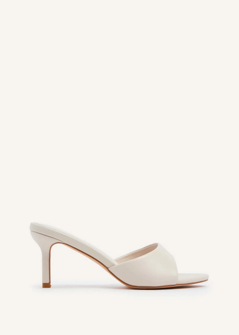 Linzi Tassie Ivory Faux Leather Classic Rounded Mule - 3 Image 2