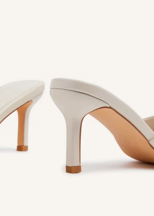 Linzi Tassie Ivory Faux Leather Classic Rounded Mule - 3 Image 5