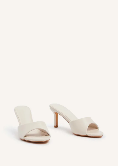 Linzi Tassie Ivory Faux Leather Classic Rounded Mule - 3 Image 3