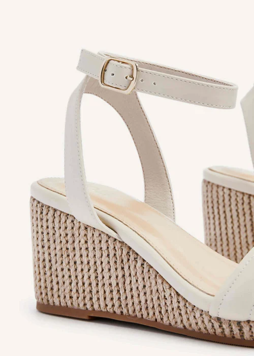 Linzi Chelsea Nude Faux Leather Rope Wedge - 3 Image 4