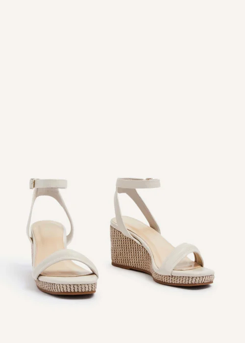Linzi Chelsea Nude Faux Leather Rope Wedge - 3 Image 3