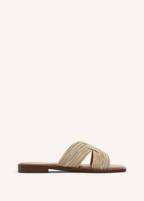 Linzi Amour Gold Link Diamante Strap Sandal - 3 Image 2