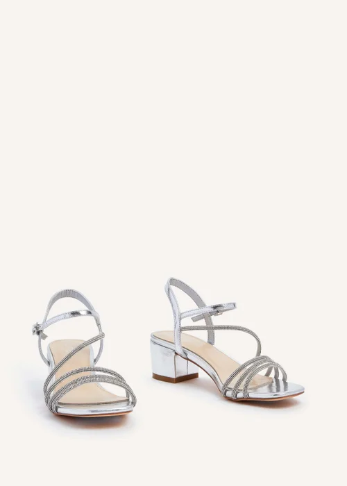 Linzi Riri Silver Diamante Heeled Sandals - 3 Image 3