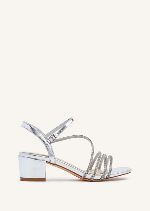 Linzi Riri Silver Diamante Heeled Sandals - 3 Image 2