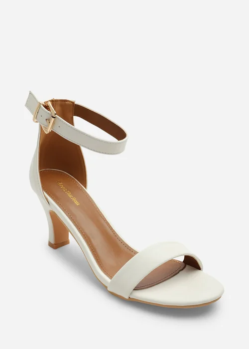 Where's That From Madrid White Block Heel With Ankle Strap - 7 Image 3