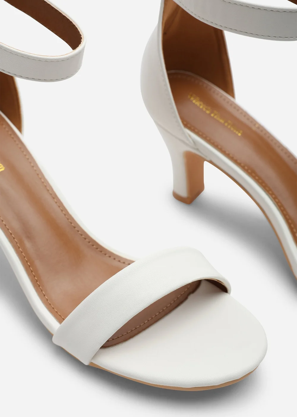Where's That From Madrid White Block Heel With Ankle Strap - 7 Image 5