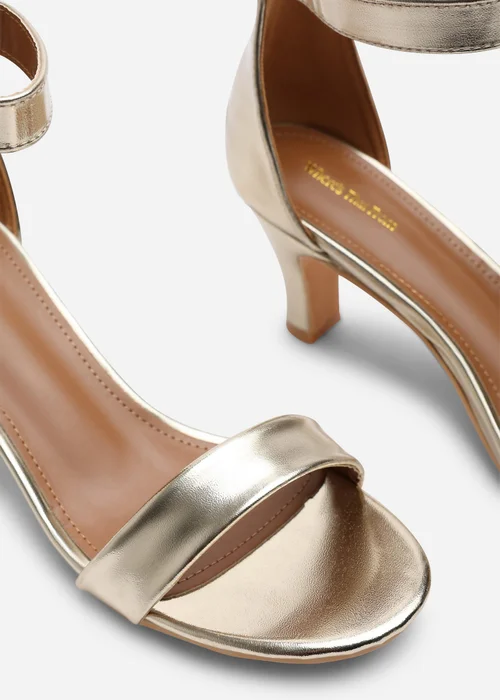 Where's That From Madrid Gold Block Heel With Ankle Strap - 8 Image 5