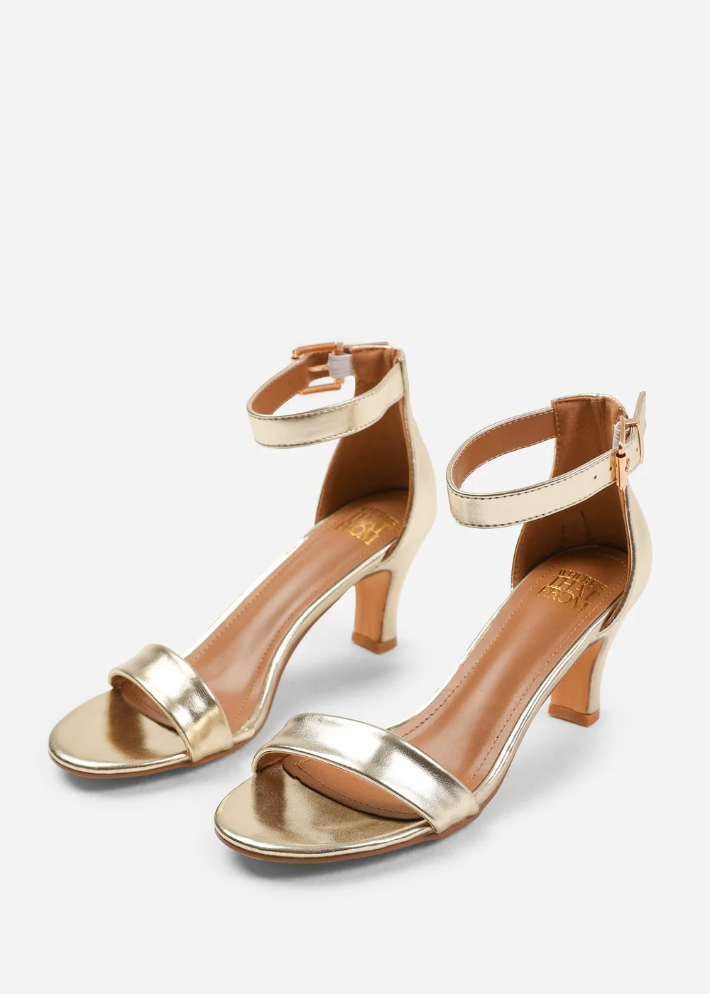 Where's That From Madrid Gold Block Heel With Ankle Strap - 8 Image 2