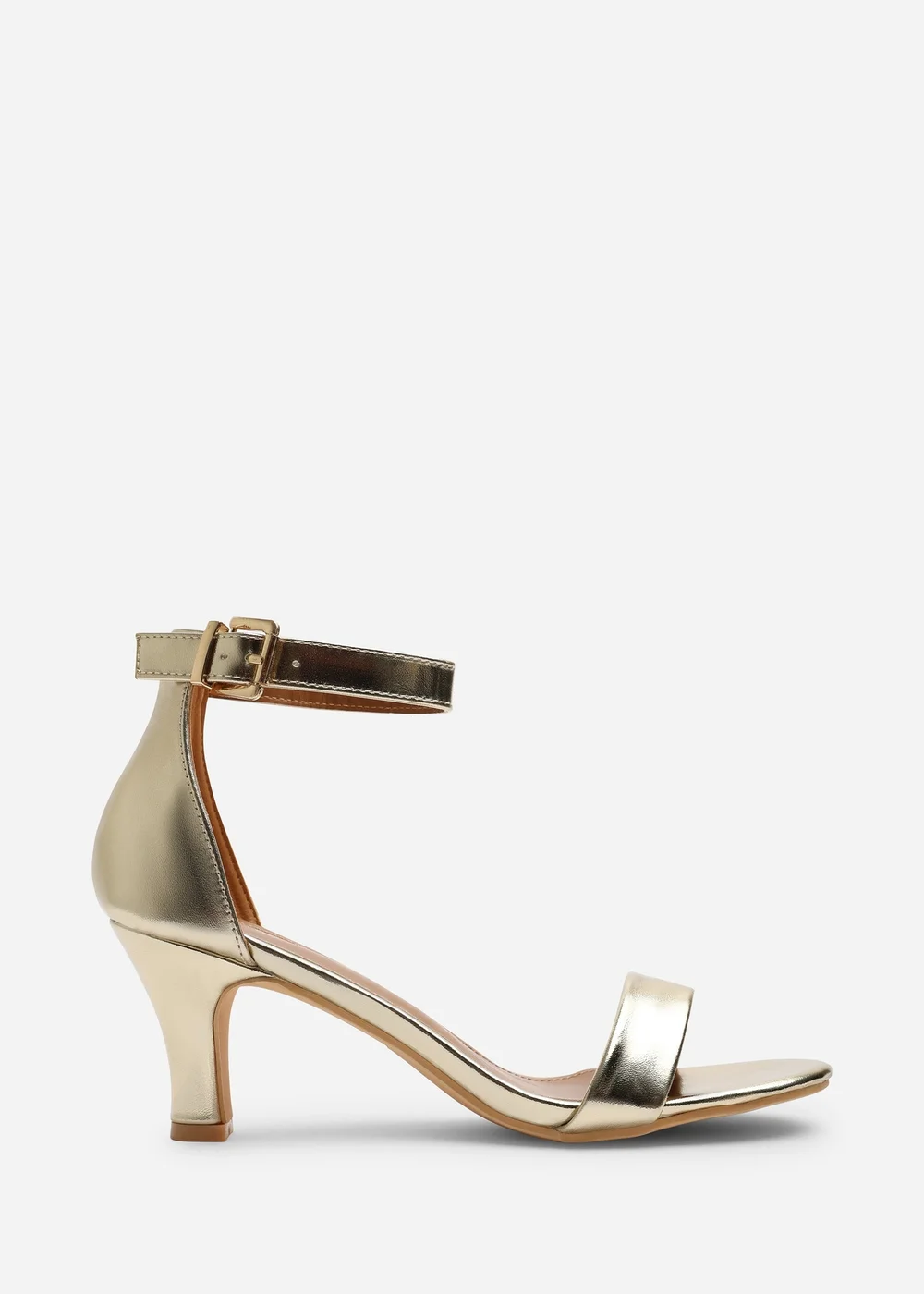 Where's That From Madrid Gold Block Heel With Ankle Strap - 8 Image 1