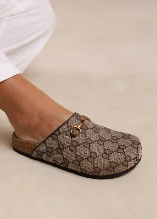 Where's That From Dublin Brown Open Back Slip On Loafers - 3 Image 2