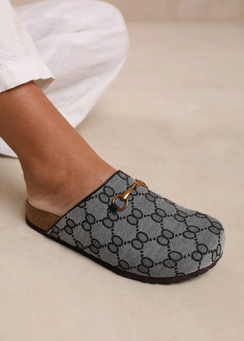 Where's That From Dublin Grey Open Back Slip On Loafers - 6 Image 2