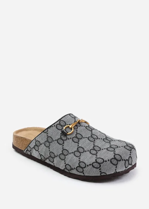 Where's That From Dublin Grey Open Back Slip On Loafers - 6 Image 1
