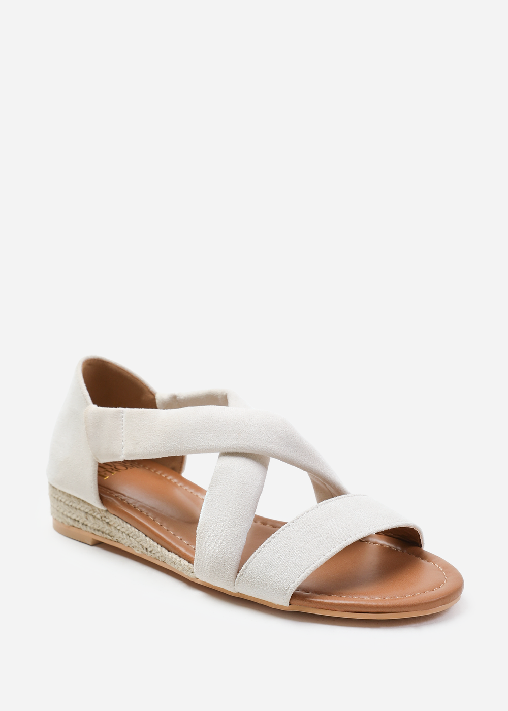 Where's That From Cream Suede Hummingbird Wide-Fit Low Wedges - 3 Image 2
