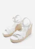 Where's That From Lima White Cross Over Strap Espadrille Wedges - Size 4 Image 2