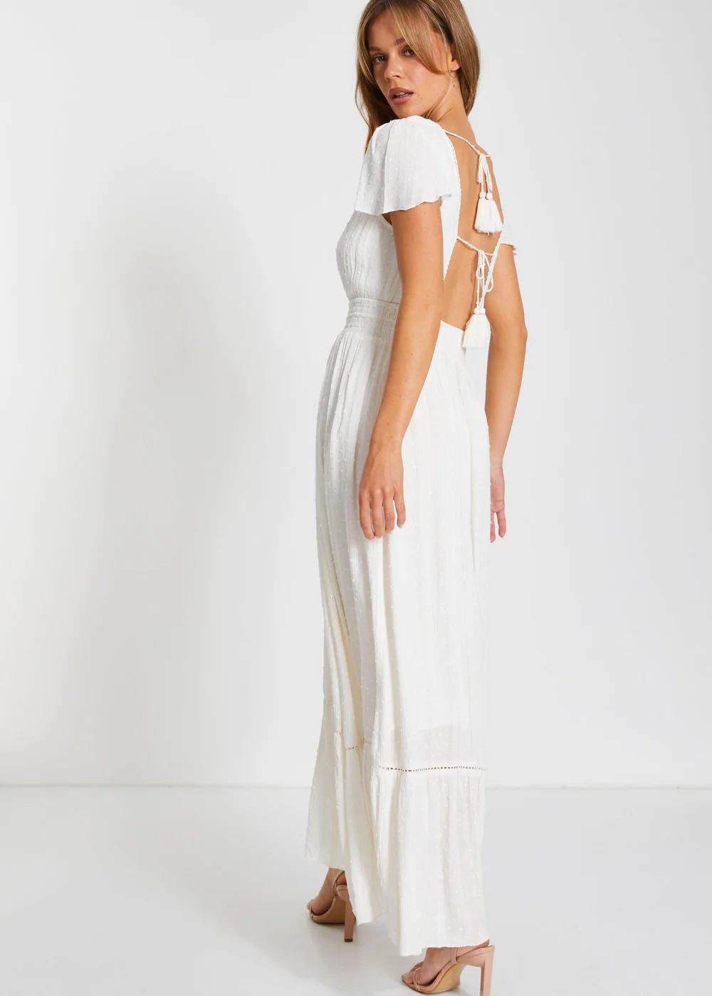 Quiz White Lace Maxi Dress - M | Matalan Quiz White Lace Maxi Dress - M | Matalan