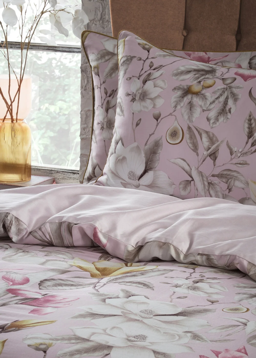 EW by Edinburgh Weavers Lavish Floral Piped Duvet Cover Set - Single Image 2