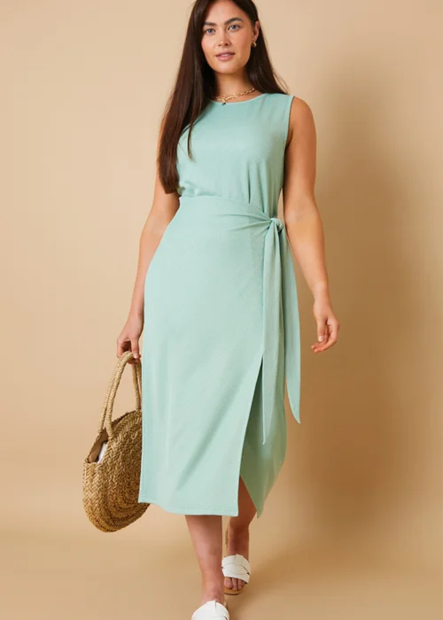 In the Style Carys Whittaker Green Racer Neck Midi Dress - Size 8 Image 2