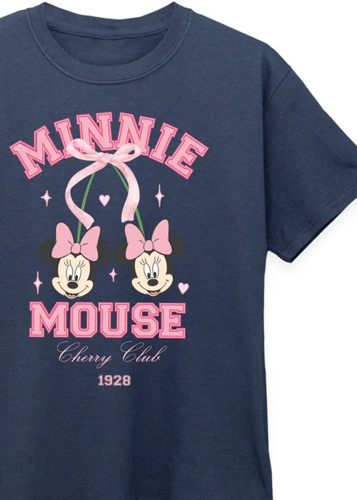 Disney Kids Navy Minnie Mouse Cherry Club T-Shirt (3-13 Years) - 12-13 yrs Image 2