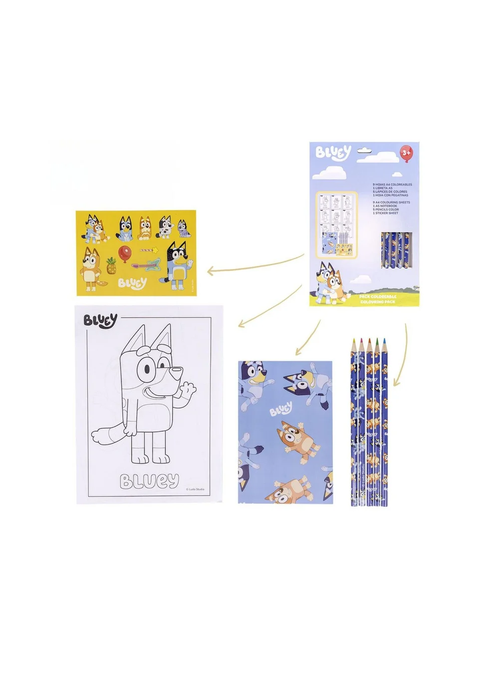 Bluey 3D Backpack Along With A Stationery Set - One Size Image 3